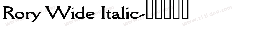 Rory Wide Italic字体转换